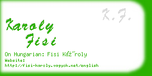 karoly fisi business card